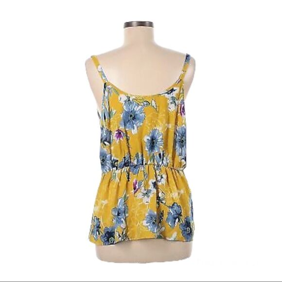 SIENNA SKY YELLOW FLORAL TIE FRONT CAMI TANK SMALL - Picture 5 of 5